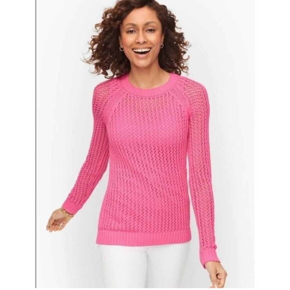 Talbots Pink Crew Neck Sweater. Size M